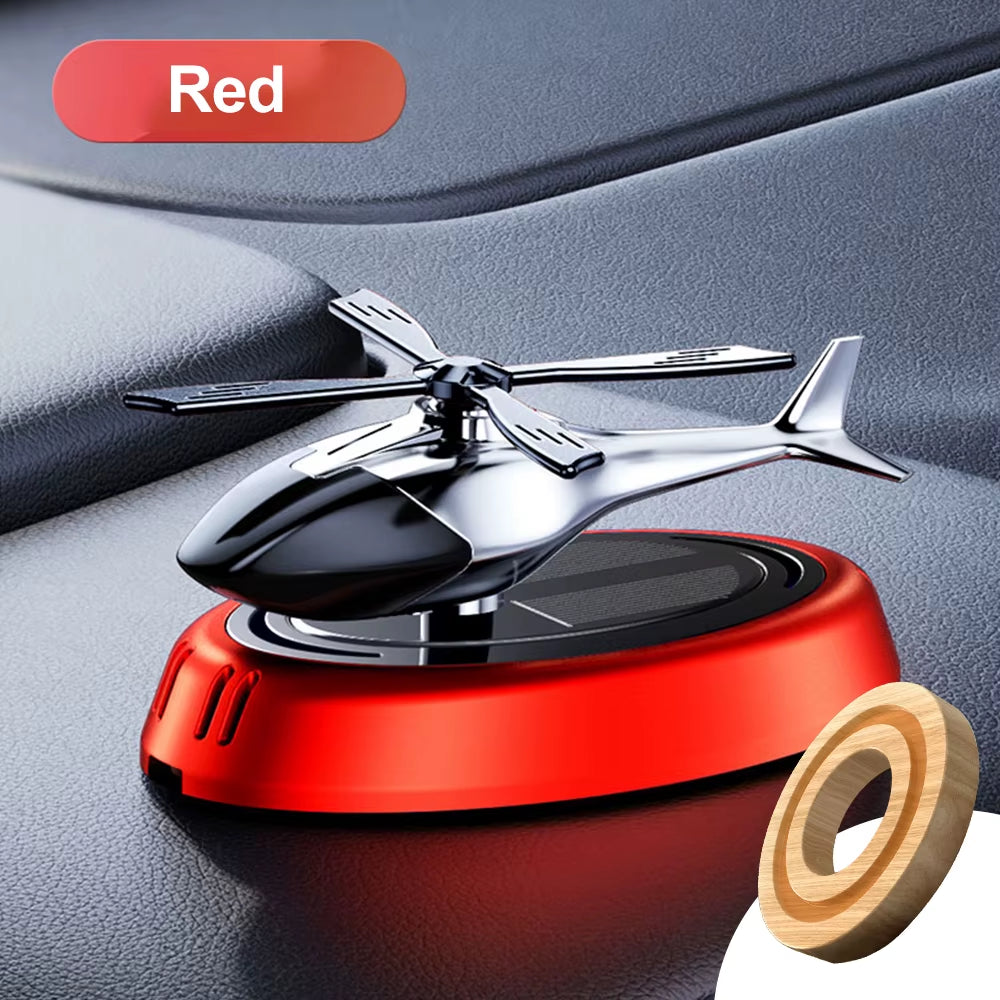 Solar Car Air Freshener Perfume Helicopter Decor Interior Decor Solar Car Rotating Aromatherapy Perfume